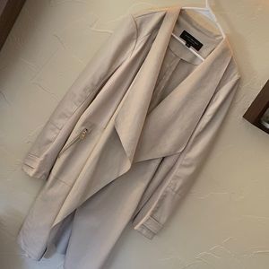 🚫SOLD🚫Faux Sued/Leather Cream Coat